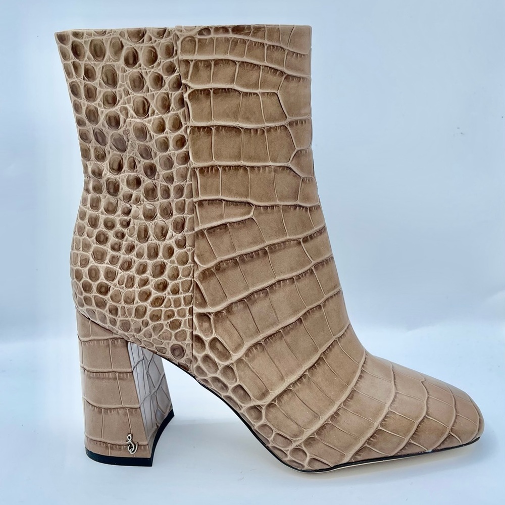 One Day Sale  New Sam Edelman Fawn Leather Bootie Sz 10 - Picture 11 of 16